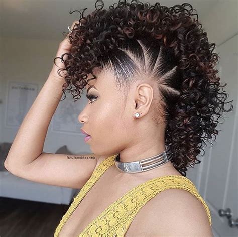 Collection Of Black Braided Faux Hawk Hairstyles
