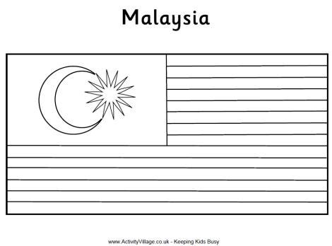 Vælg mellem et stort udvalg af lignende scener. Malaysia Flag Colouring Page
