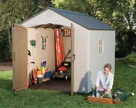Lifetime By Foot Outdoor Storage Shed With Window Skylights