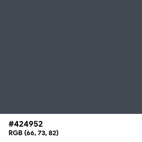 Dark Grey Blue Color Hex Code Is 424952