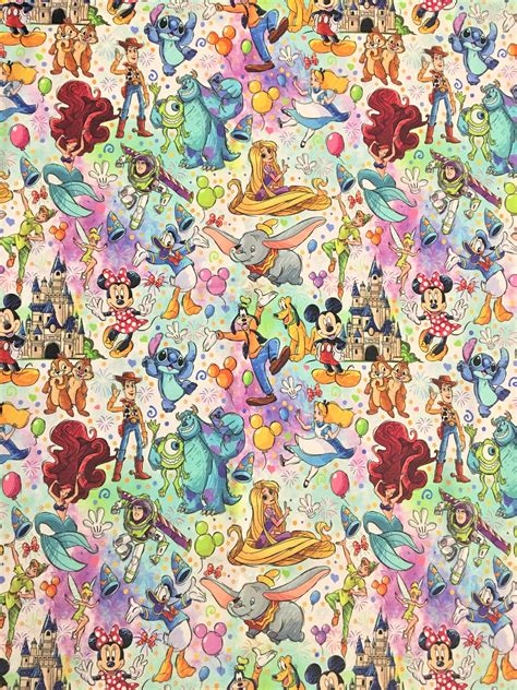 Disney Wallpaper Disney Fabric Disneyland Kawaii Disney Disney Kunst