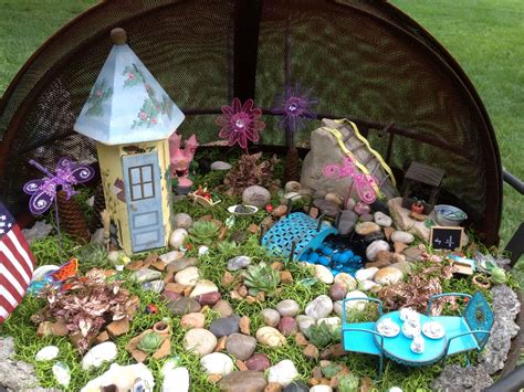 Our New Fairy Garden Planted In A Fire Pit Fairy Garden Plants Fairy