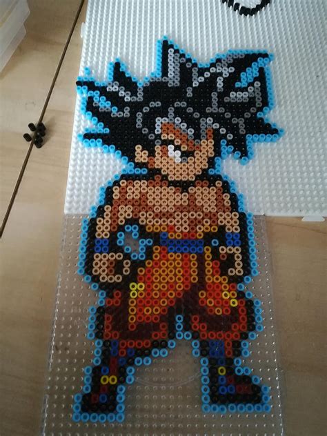 Pixel Art Perler Beads Goku Ultra Instinct Uk Handmade