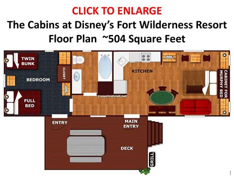 Disneys The Cabins At Fort Wilderness Floor Plan From