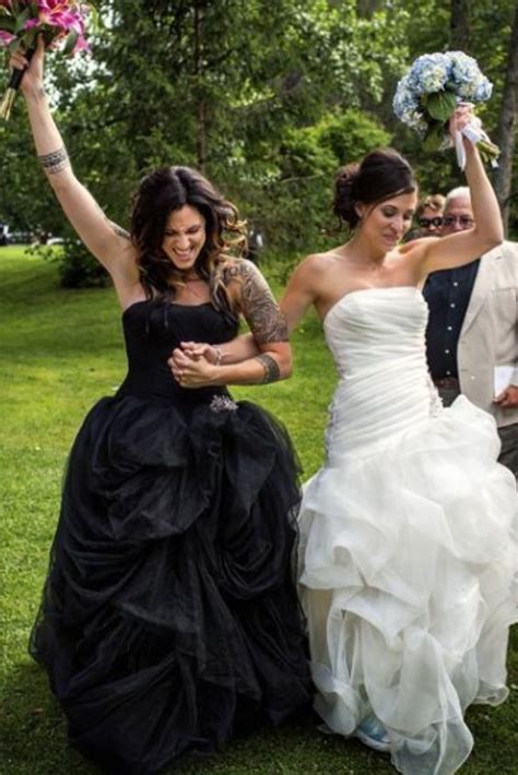 Will The White Wedding Dress Tradition Continue Find Out Lesbian Wedding Same Sex Wedding