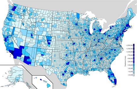 Population Of The United States Map United States Map