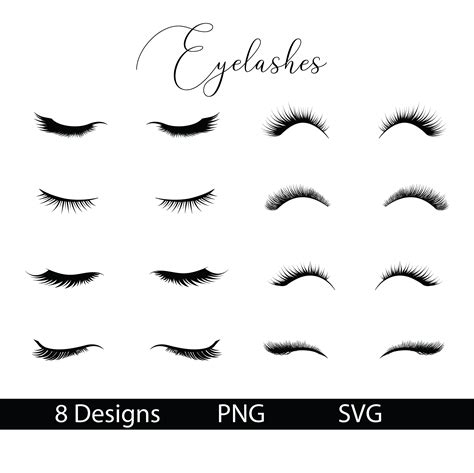 Eyelashes SVG Bundle Eyelashes Clipart Lashes SVG For Etsy