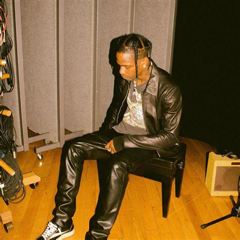 Spotted Travis Scott Rocks All Leather In The Studio And Hints At New