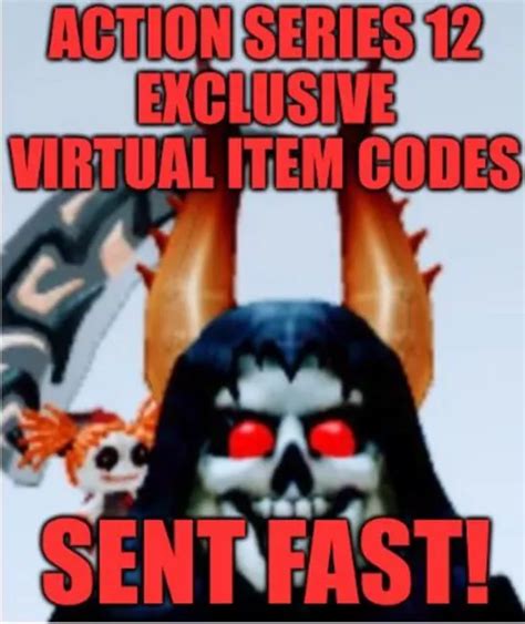 Roblox Action Series 12 Exclusive Virtual Item Code Messaged Fast £562