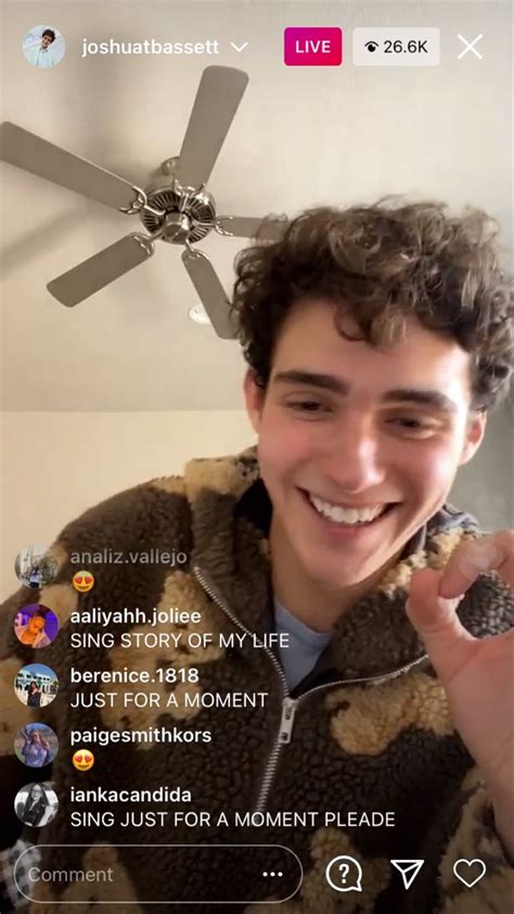 Joshua Bassett Instagram Live Rare Instagram Live Berenice Singing