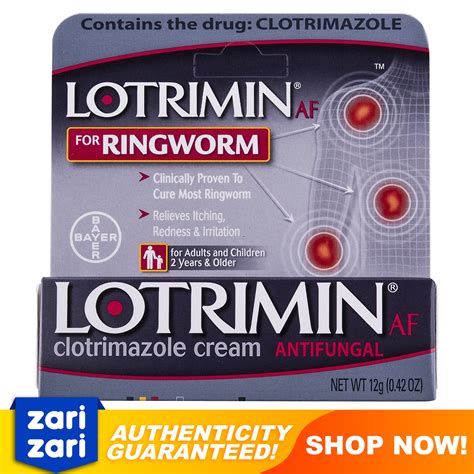 Lotrimin Af Ringworm Antifungal Cream 042 Oz 12g Lazada Ph