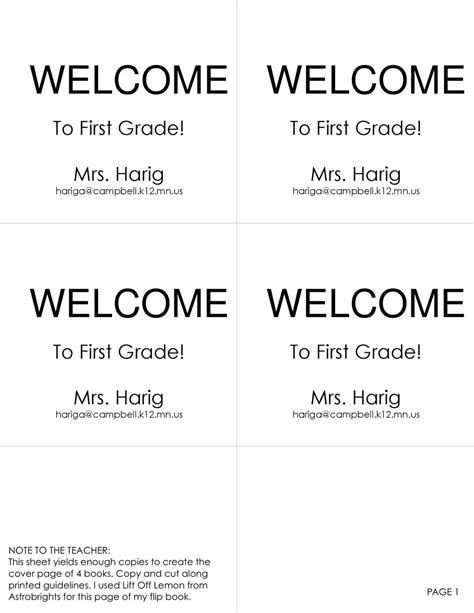 Welcome Welcome Welcome Welcome To First Grade To First Grade Ppt