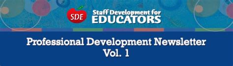 Sde Professional Development Newsletter Vol 1