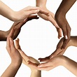 Multiracial Hands Making a Circle - Bringing the Good Life to Life