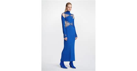 Dion Lee X Braid Reflective Dress In Blue Lyst