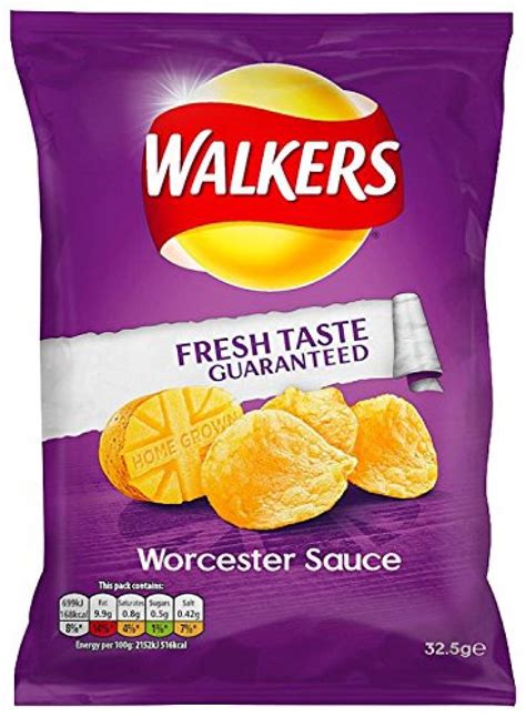 Walkers Worcester Sauce Flavour Crisps 325g Approved Food