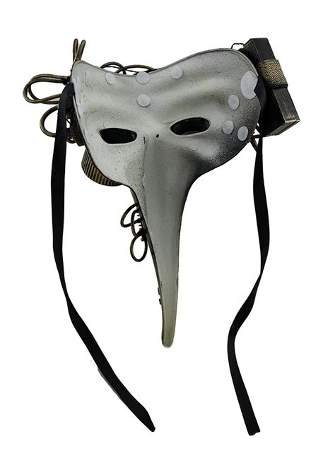 Zeckos Metallic Steampunk Plague Doctor Led Light Up Mask Wgoggles Ebay