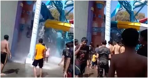 Video Captures People Crashing To The Ground As Water Slide Collapses