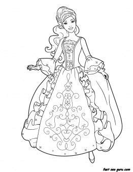 printable barbie princess dress book coloring pages printable coloring pages  kids fairy
