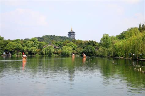 Hangzhou West Lake Scenery People In The Upper Reaches Of The West Lake