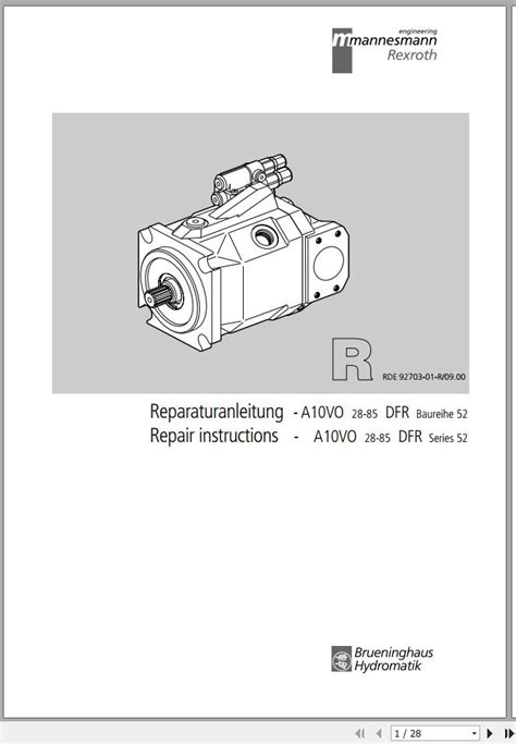 Rexroth A Vo Dfr Series Load Sensing Gear Pump Repair Instruction En De Auto