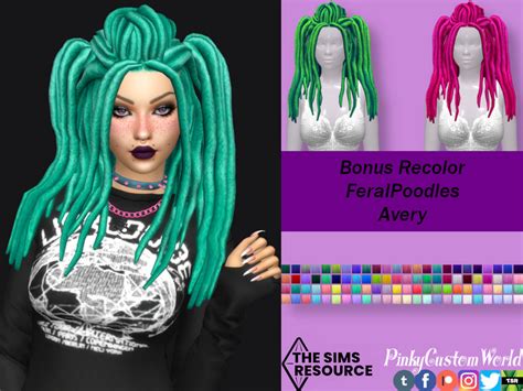 The Sims Resource Bonus Retexture Of Avery Hair By Feralpoodles
