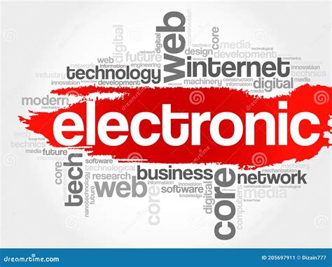 Electronic Word Cloud Stock Illustration Illustration Of Technology