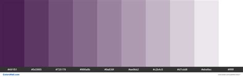 Tints Xkcd Color Dark Purple 35063e Hex Colors Palette Colorswall