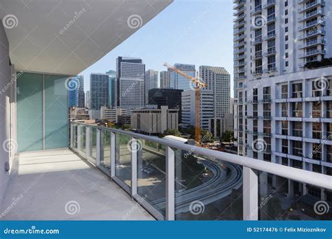 Urban City Balcony View Stock Photo Image Of Real Exterior 52174476