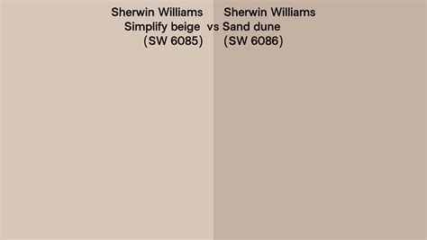 Sherwin Williams Simplify Beige Vs Sand Dune Side By Side Comparison