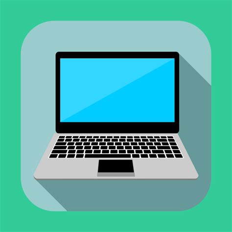 Vector For Free Use Flat Laptop Icon