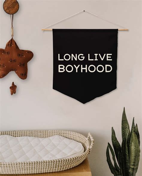 Long Live Boyhood Nursery Banner Nursery Wall Hanging Boys Etsy