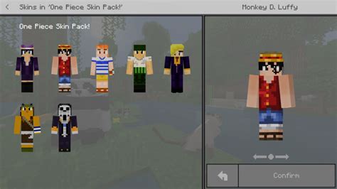 One Piece Skin Pack Bedrock Minecraft Mod