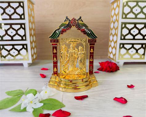 Goldtideas Gold Plated Ram Darbar Idol For Pooja Indian Etsy
