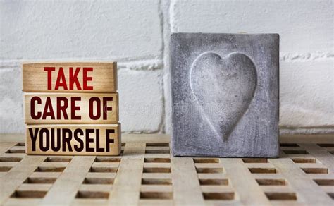 Wooden Blocks With Motivational Words For Self Care Positive Thinking