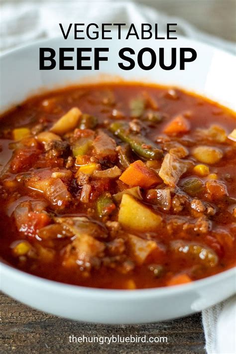 Check spelling or type a new query. Vegetable Beef Soup with Ground Beef - The Hungry Bluebird ...