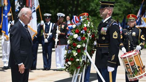 Biden Marks Memorial Day With Wreath Laying At Arlington National