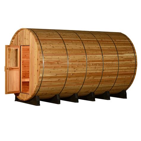 Almost Heaven 7′ X 10′ Shenandoah 4 Person Barrel Sauna Sauna Place