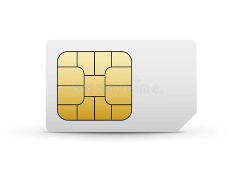 Sim Card Vector Mobile Phone Icon Chip Simcard Isolated 3d Design Gsm