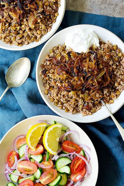 Mujadara Lentils Rice With Crispy Onions • Unicorns In The Kitchen
