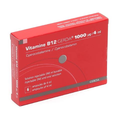 Vitamine B12 Gerda 1000 Ampoule Injectable Ou Buvable En Pharmacie