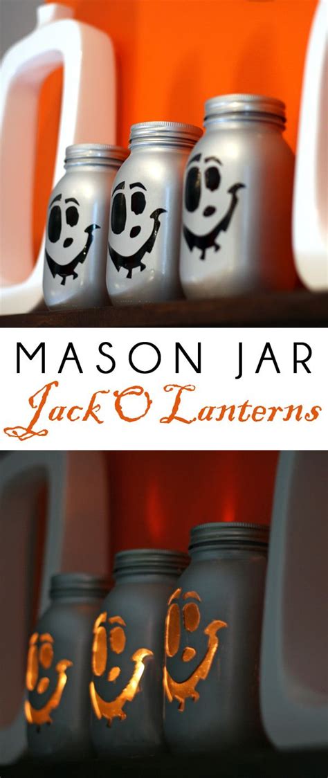 Seasonal Style Mason Jar Jack Olanterns Mason Jars Glow Halloween