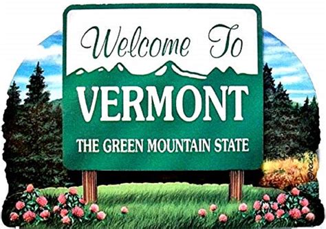 Vermont State Welcome Sign Artwood Fridge Magnet