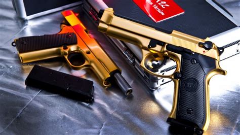 Pistols Guns Wallpaper Gold Guns Images Hd 1920x1080 Download Hd