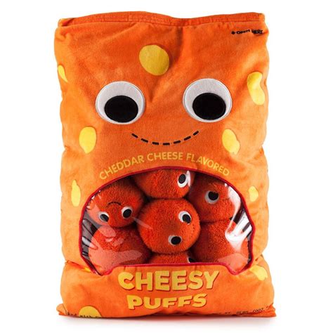 yummy world xl cheesy puffs interactive food plush food pillows yummy world food plushies