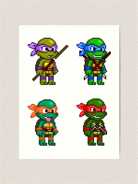 Ninja Turtles Pixel Art Pattern Pixel Art Pattern Cross Stitch Art Pixel Art