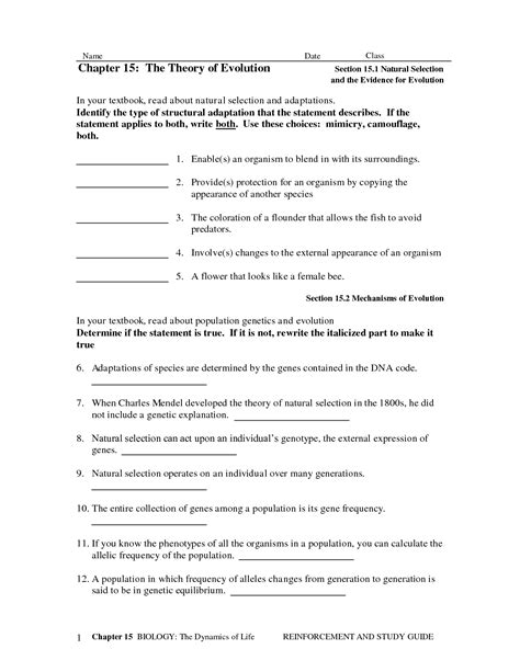 Darwin's natural selection worksheet read the following situations below and identify the 5 points of darwin's natural selection. 12 Best Images of Darwins Natural Selection Worksheet Key ...