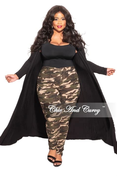 Final Sale Plus Size Duster In Black Chic And Curvy Plus Size Long