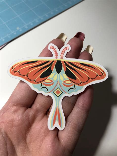 Geometric Moths Insect Curio Die Cut Sticker Set Etsy