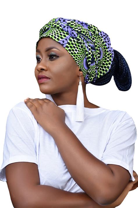 African Head Wraps For Women Size Large Kente Headwrap Etsy